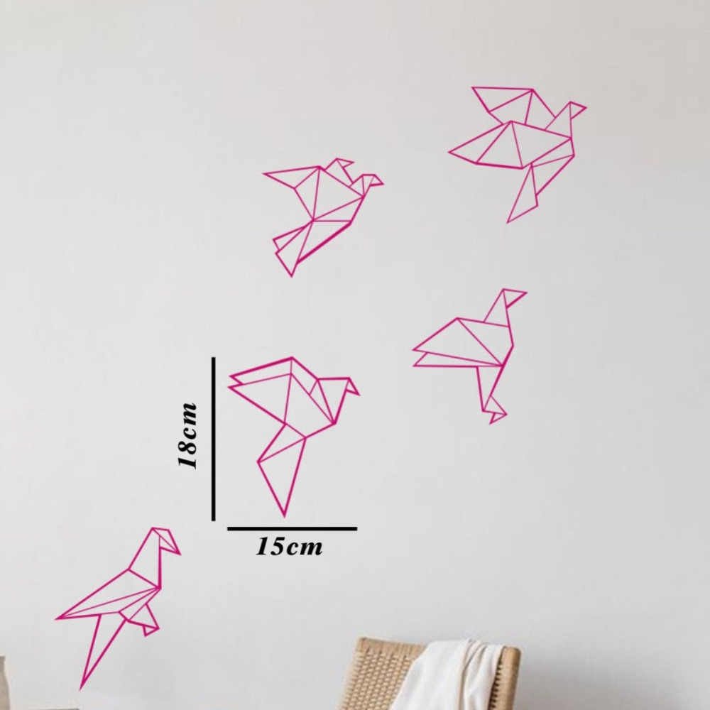 Origami Bird Decorations Detail Feedback Questions About Diy Flying Birds Vinyl Wall Stickers