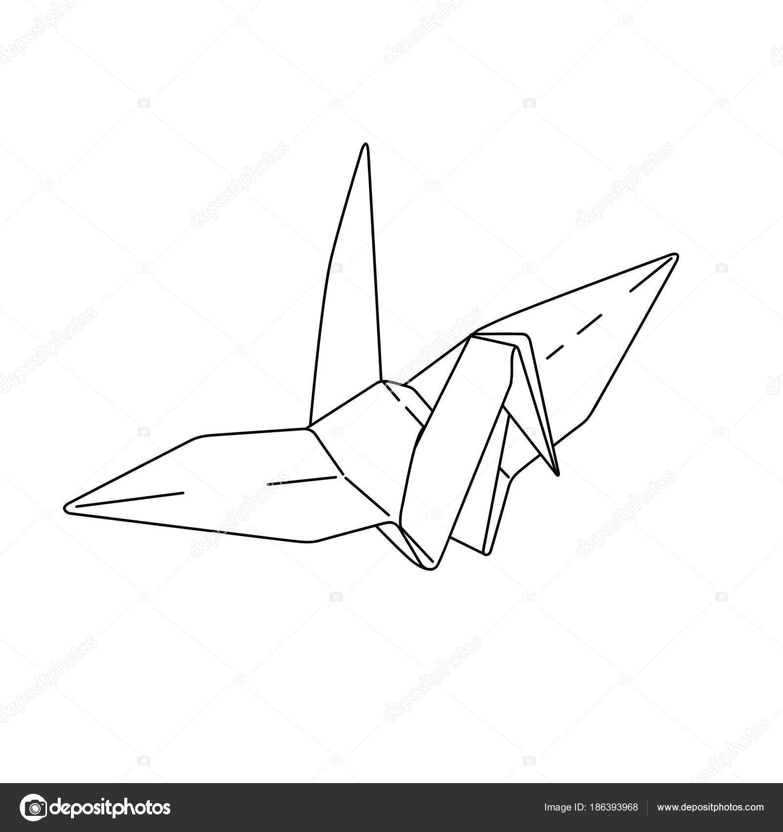 Origami Bird Tattoo Japanese Origami Crane Tattoo Bird Origami Paper Simple Line