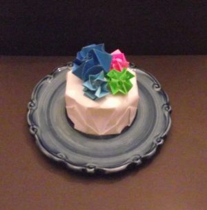 Origami Birthday Cake Birthday Cake With Royal Icing Flowers