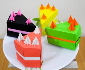 Origami Birthday Cake Origami Birthday Cakes