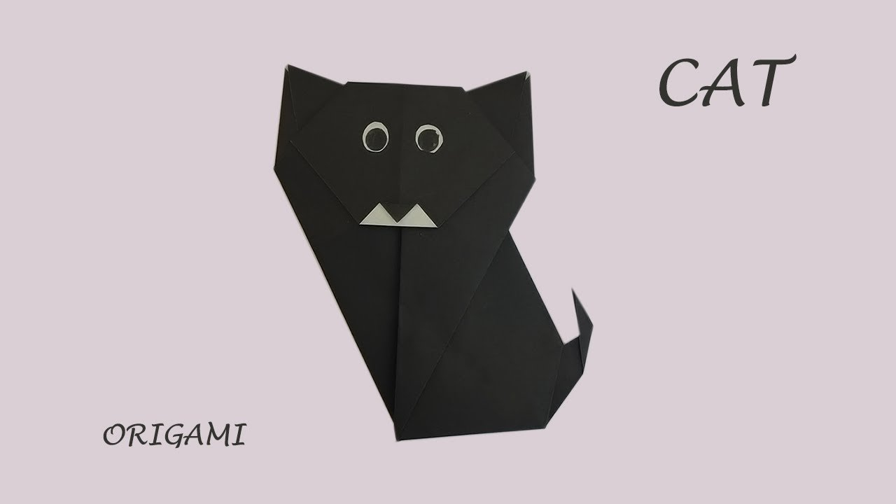 Origami Black Cat Black Cat Easy Origami For Fun Diy Halloween Decoration