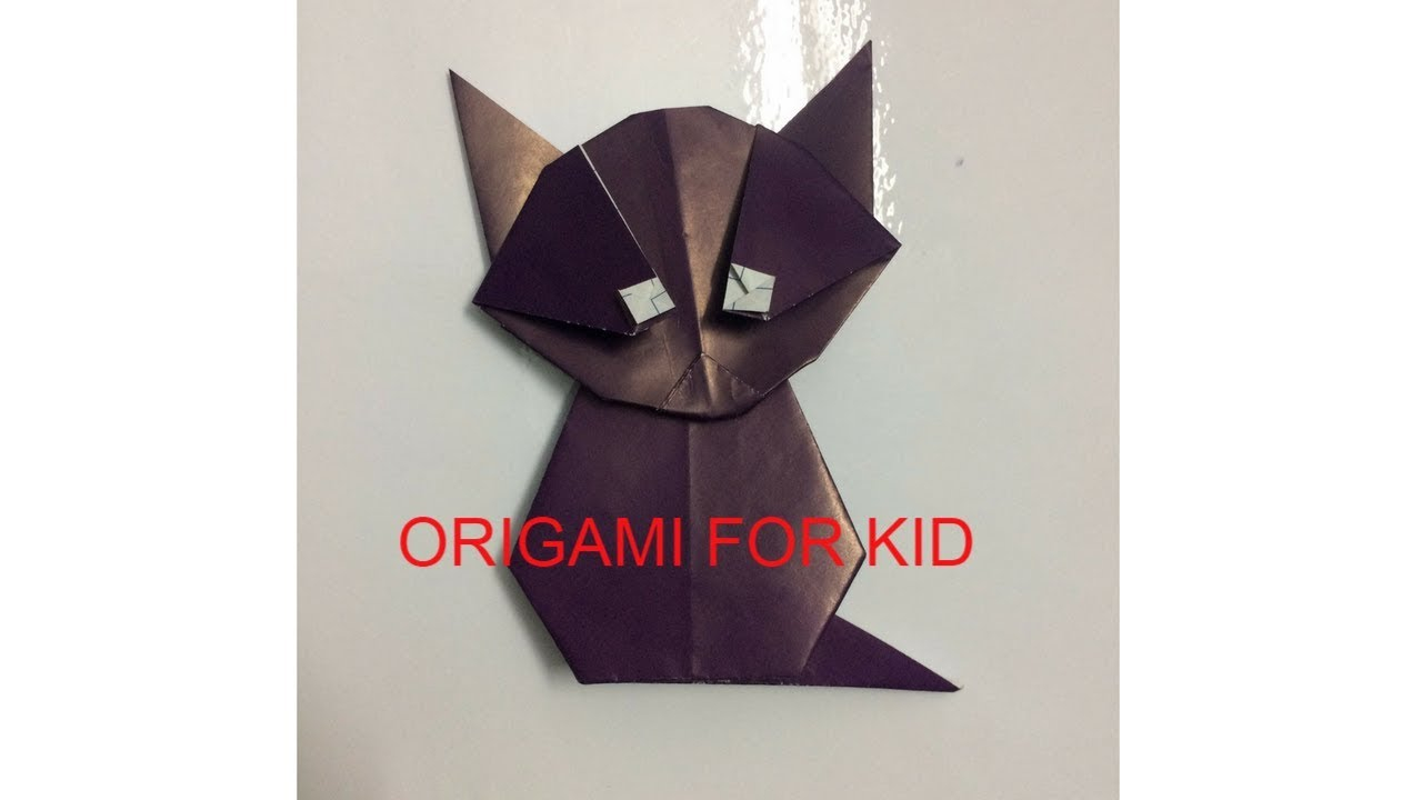 Origami Black Cat How To Make An Origami Easy Black Cat Halloween