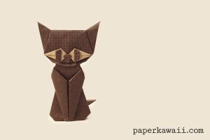 Origami Black Cat Modular Origami Cat Tutorial Paper Kawaii
