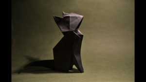 Origami Black Cat Origami Cat