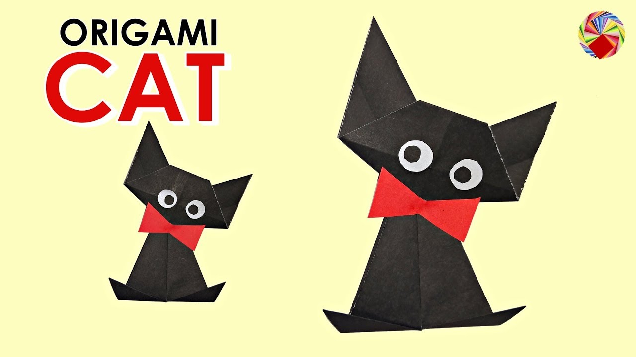 Origami Black Cat Origami Cat Diy Cute Easy Paper Cat Folding Tutorial For Beginners Origami Arts