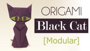 Origami Black Cat Origami Cat Tutorial Halloween Crafts Diy