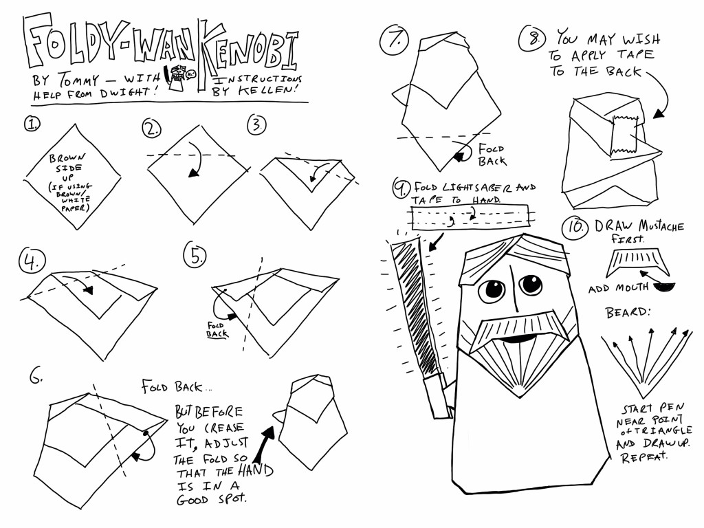 Origami Book Instructions May The Fourth Be With You Foldy Wan Instructions For
