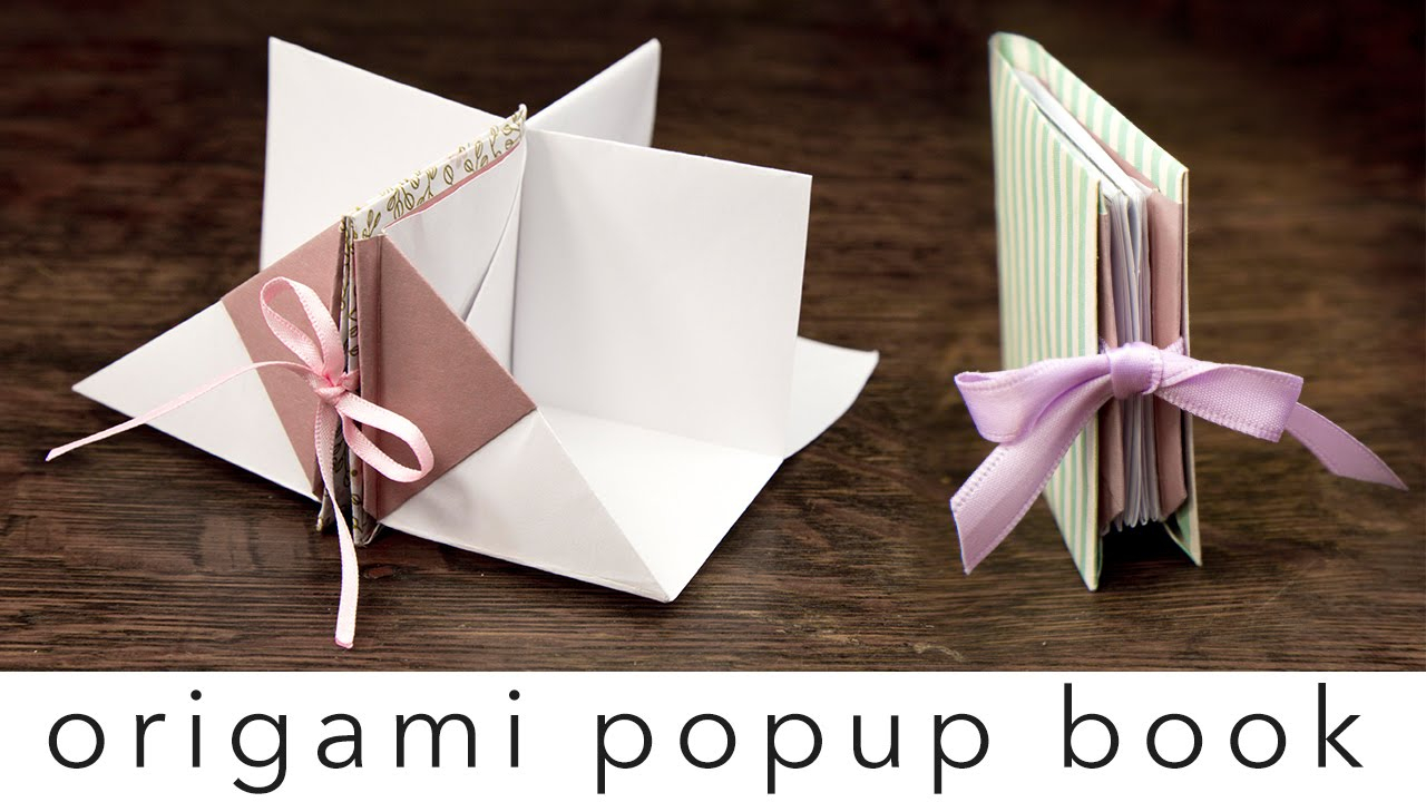 Origami Book Instructions Origami Popup Book Tutorial Diy Crafts