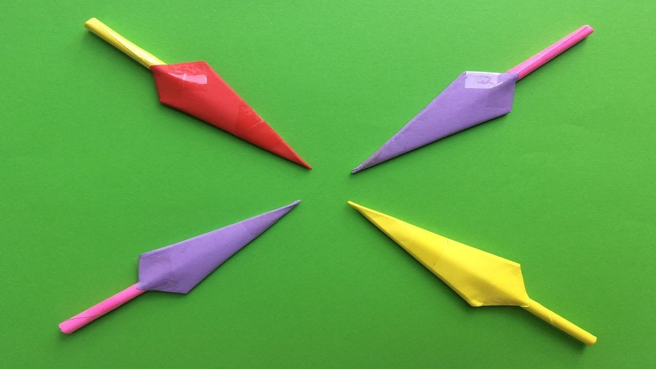 Origami Bow And Arrow Origami How To Make A Paper Ninja Weapon Origami Easy And Super