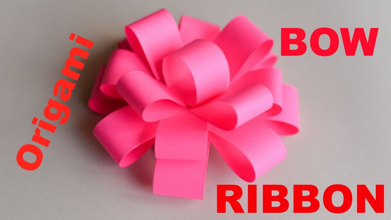 Origami Bow Instructions How To Make Origami Bowribbon Easy Origami Ribbons For Beginners Easy Paper Ribbon Step Ste