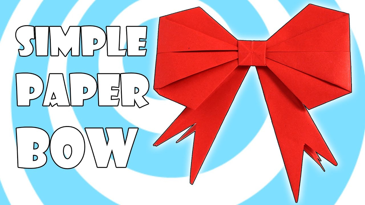 Origami Bow Instructions Origami Gift Bow Ribbon Easy Video Instructions