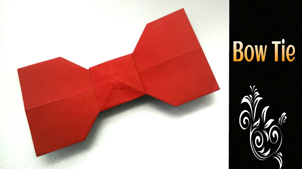 Origami Bow Instructions Origami Tutorial To Make An Easy Paper Bow Tie Fathers Day Special