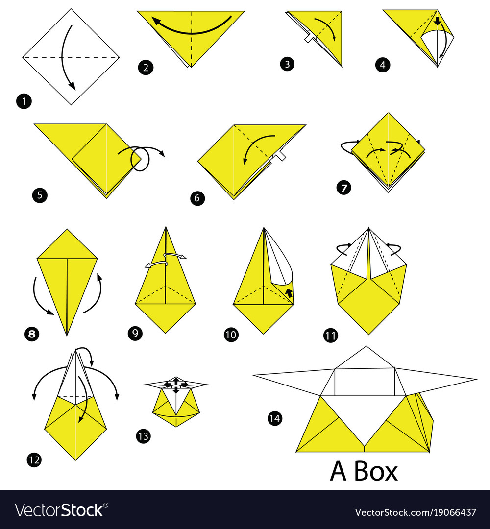 Origami Box Instructions Step Instructions How To Make Origami A Box
