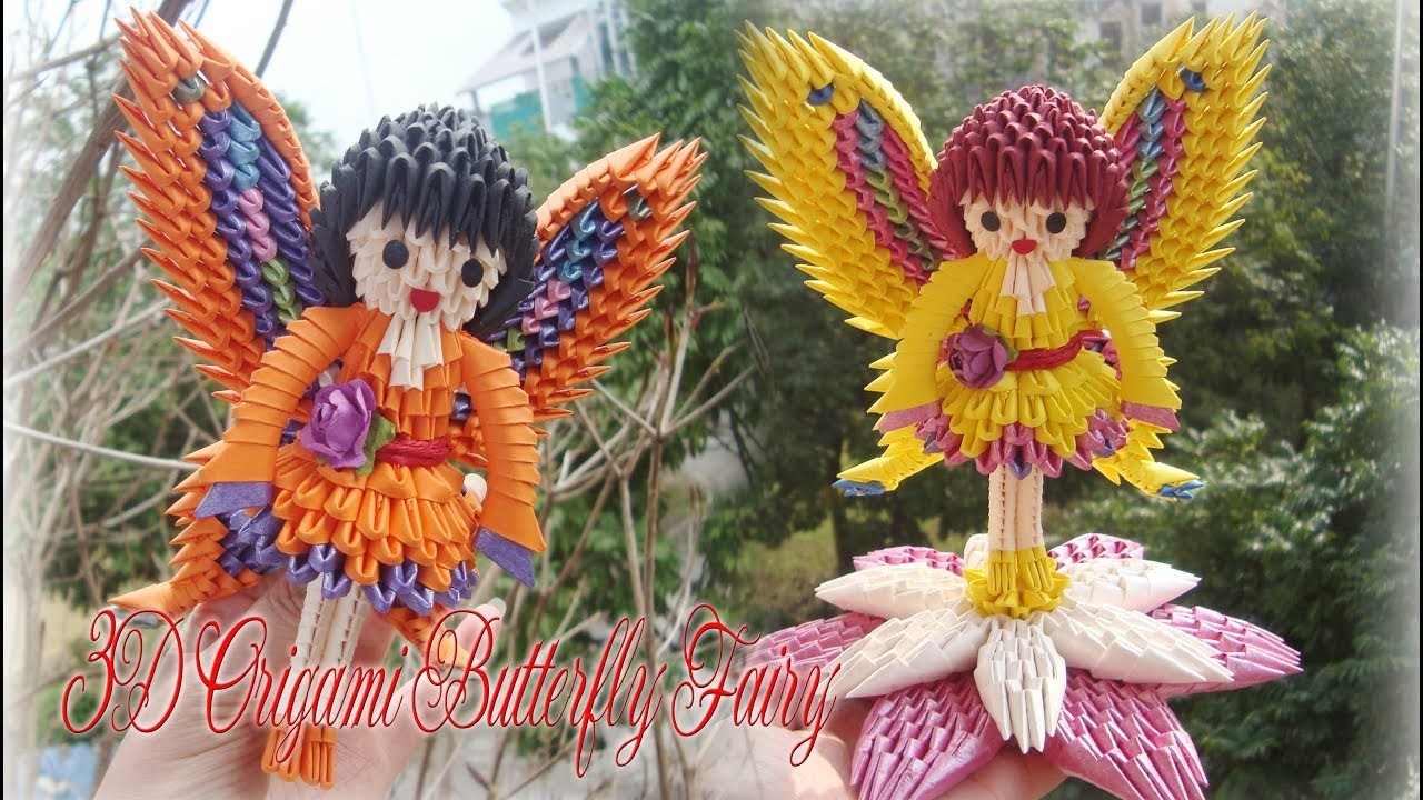 Origami Butterfly 3D 3d Origami Butterfly Fairy Paper Butterfly Fairy Doll