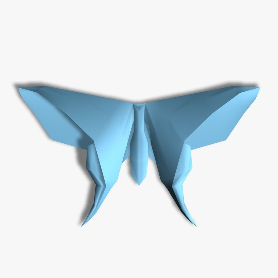 Origami Butterfly 3D Origami Butterfly 3d Model 6 Obj Fbx Dxf Dae C4d 3ds Free3d