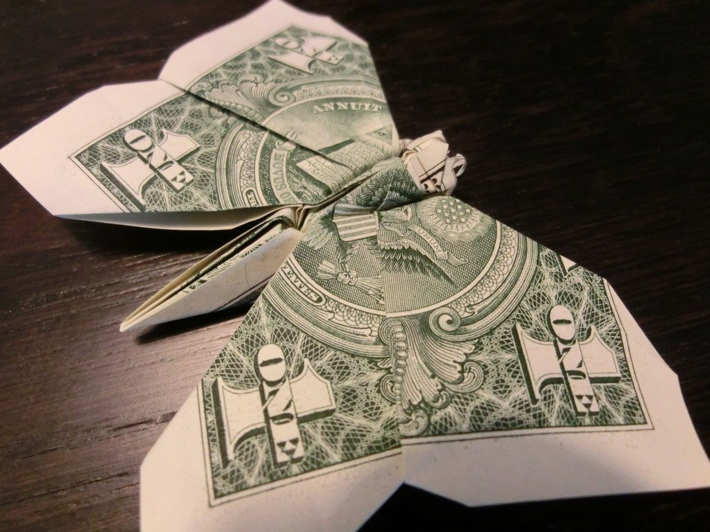 Origami Butterfly Dollar Bill Butterfly Money Origami Animal Insect Made Of Real Dollar Bill