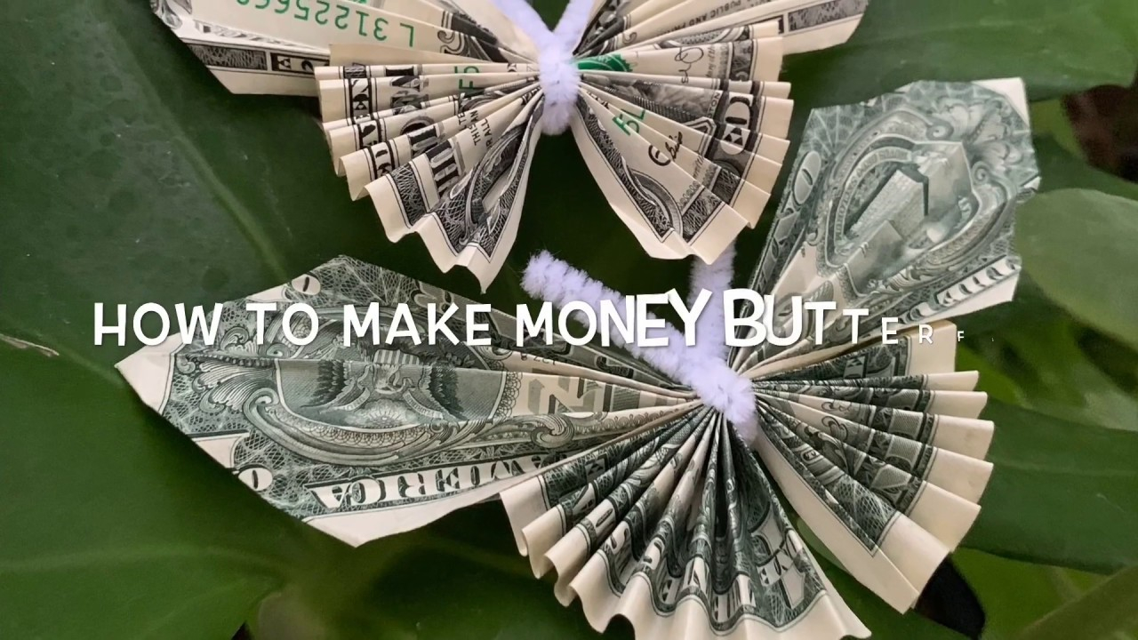 Origami Butterfly Dollar Bill Diy Tutorial How To Make A Money Butterfly Origami Dollar