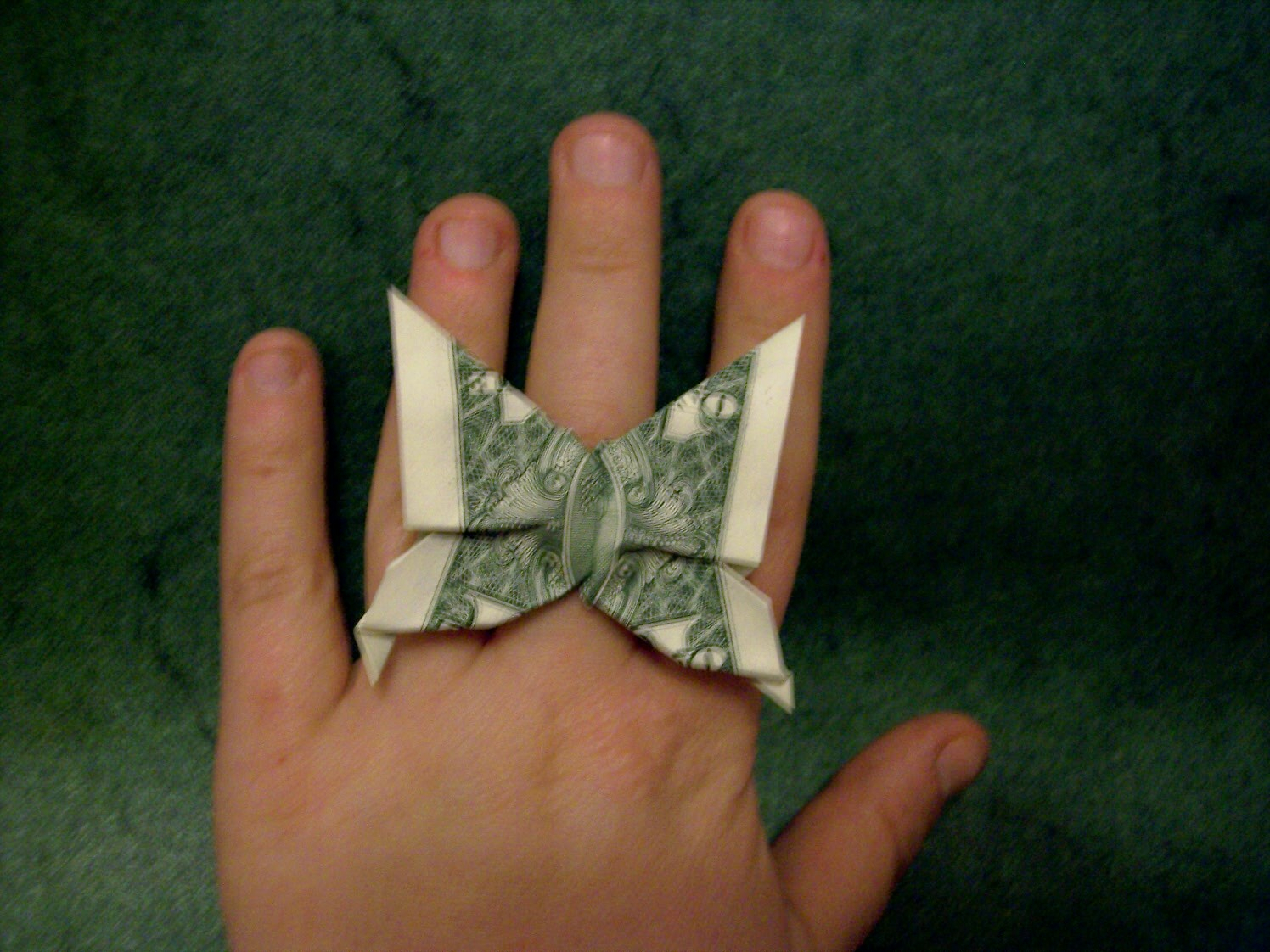 Origami Butterfly Dollar Bill Dollar Bill Butterfly Ring Flotsam And Origami Jetsam