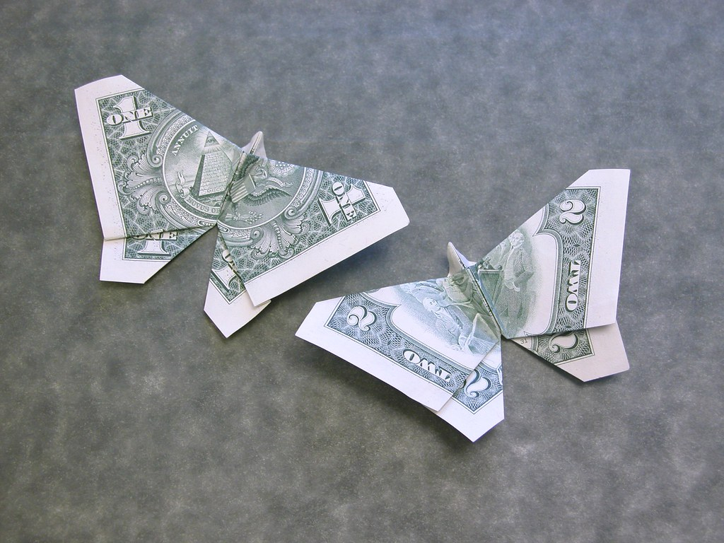 Origami Butterfly Dollar Bill Dollar Bill Butterfly