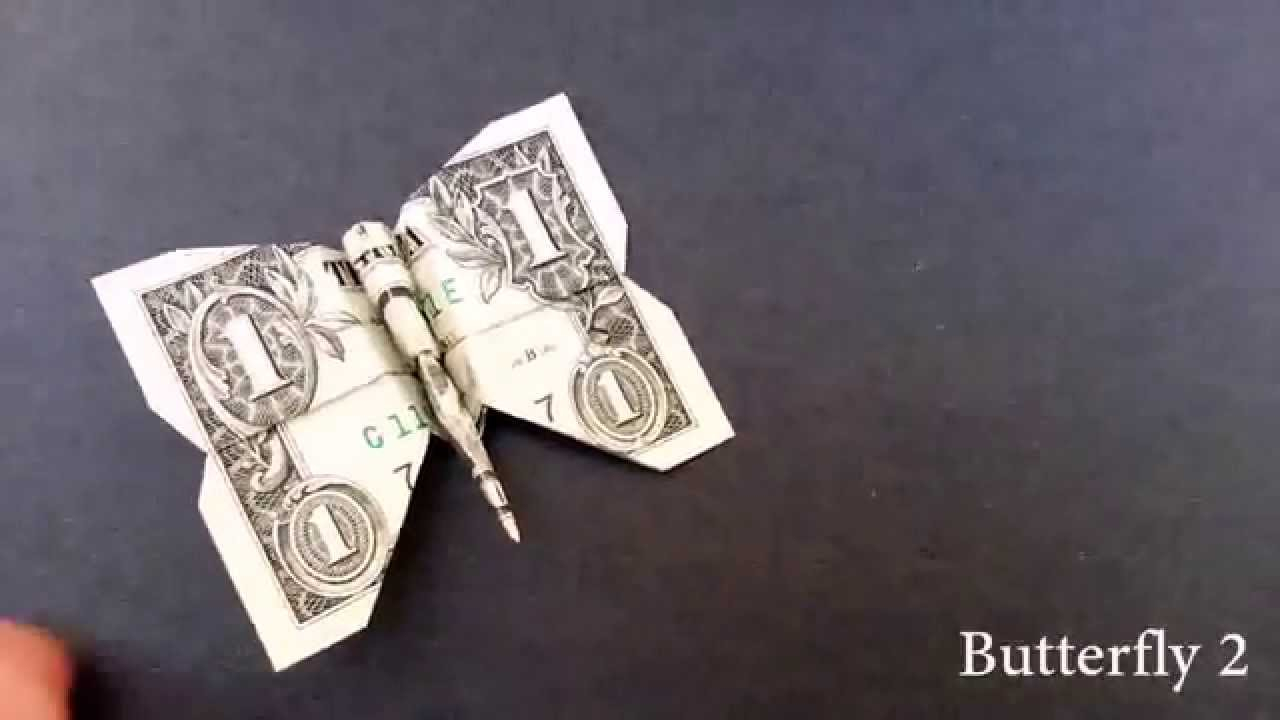 Origami Butterfly Dollar Bill Money Origami Butterflies Dollar Bill Art Butterfly