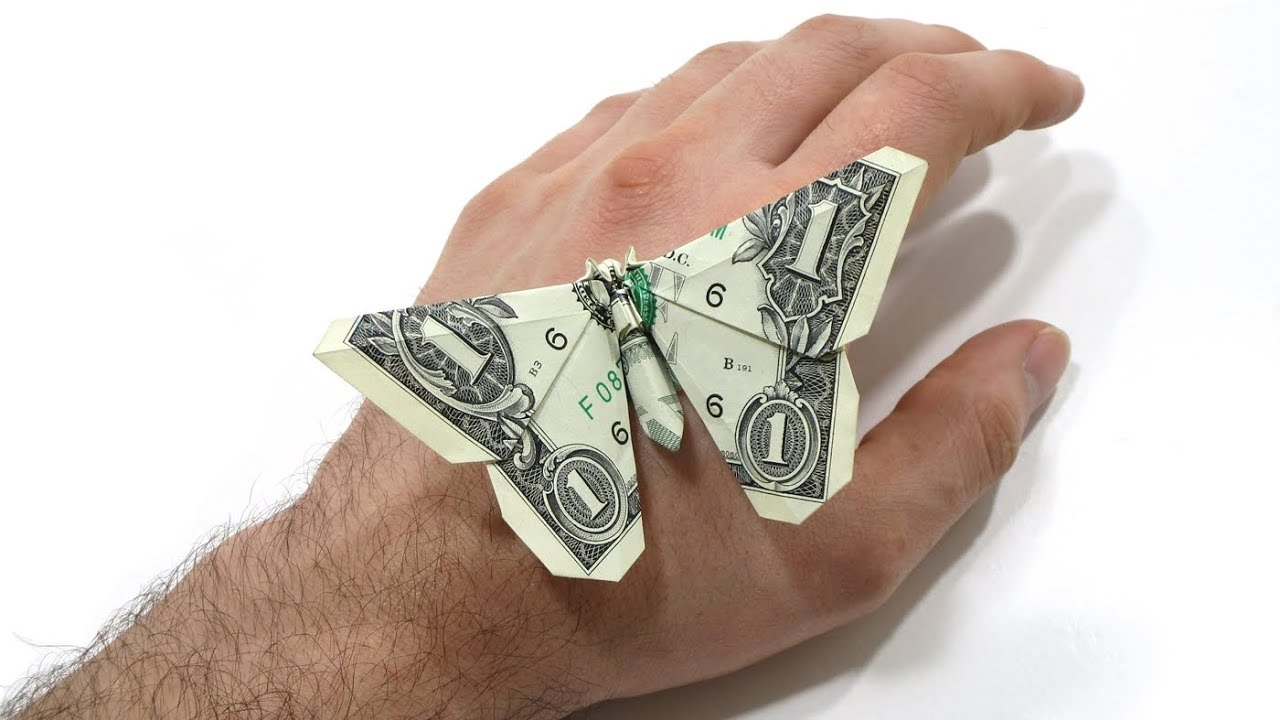 Origami Butterfly Dollar Bill Origami Dollar Bill Butterfly Tutorial Michael Lafosse 1 Billete Mariposa