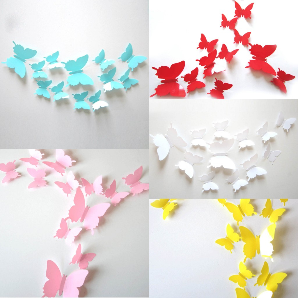 Origami Butterfly Wall Details About 12x Chic 3d Butterfly Wall Stickers Butterflies Art Diy Home Decor Nice Paper