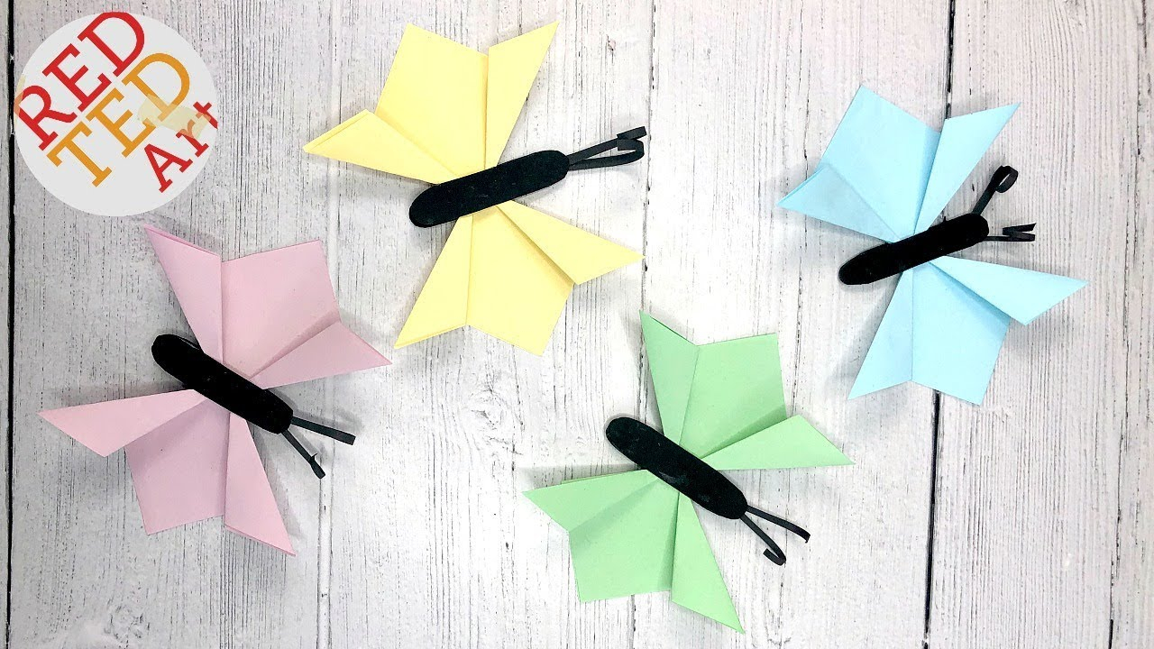 Origami Butterfly Wall Folded Paper Butterfly Craft Step Step Paper Butterfly Wall 3d