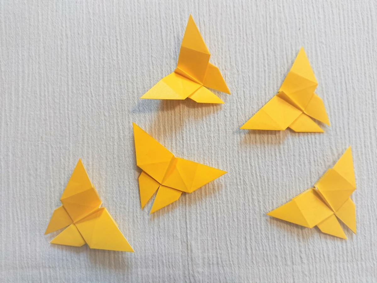 Origami Butterfly Wall Origami Spring Summer Butterfly Yellow Color 3 Insect Wall
