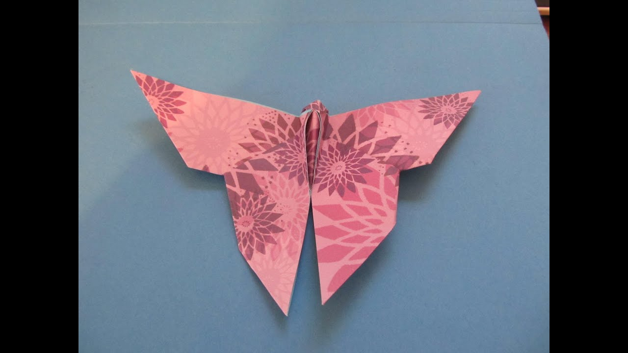 Origami Butterfly Youtube How To Fold An Origami Butterfly
