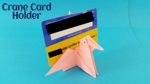 Origami Card Holder Crane Card Holder Diy Origami Tutorial Paper Folds Simple And Easy