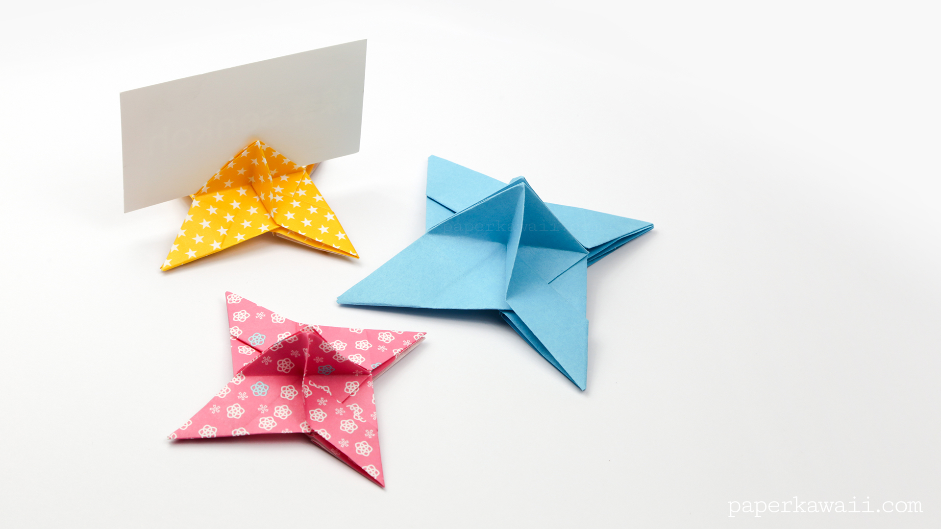Origami Card Holder Origami Ninja Star Place Card Holder Paper Kawaii