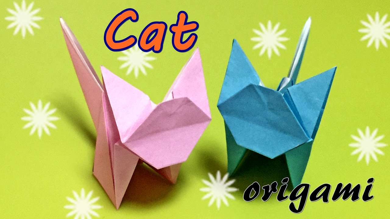 Origami Cat How To Awesome Origami Cat How To Make A Paper Cat Origami Cat Easy With One Piece Of Paper
