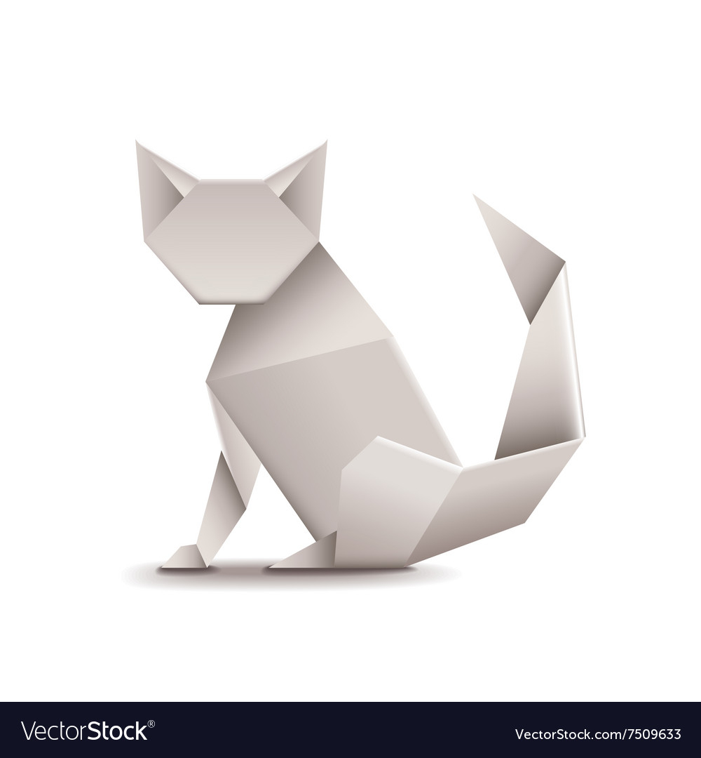 Origami Cat How To Origami Cat Isolated On White