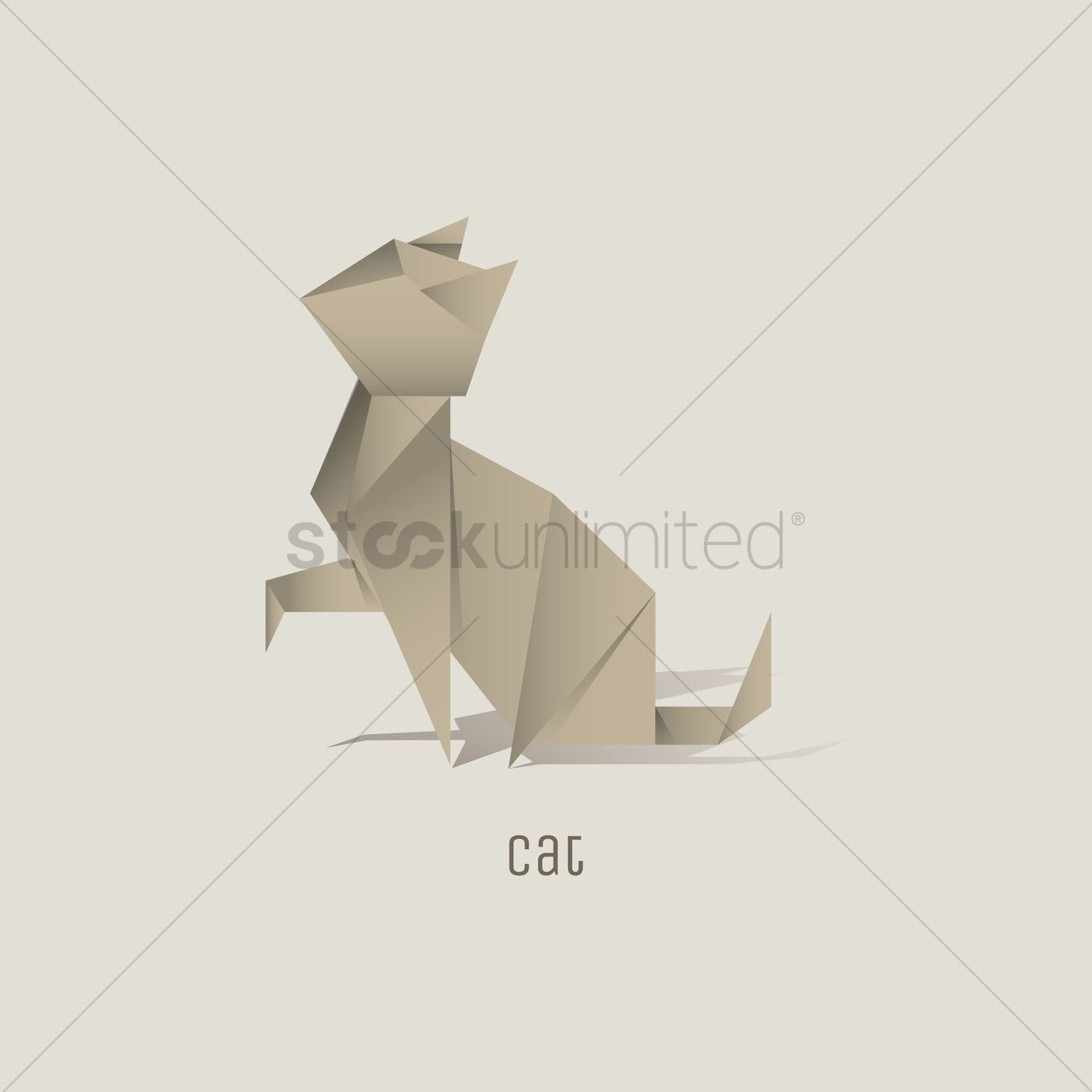 Origami Cat How To Origami Cat Vector Image 1817845 Stockunlimited