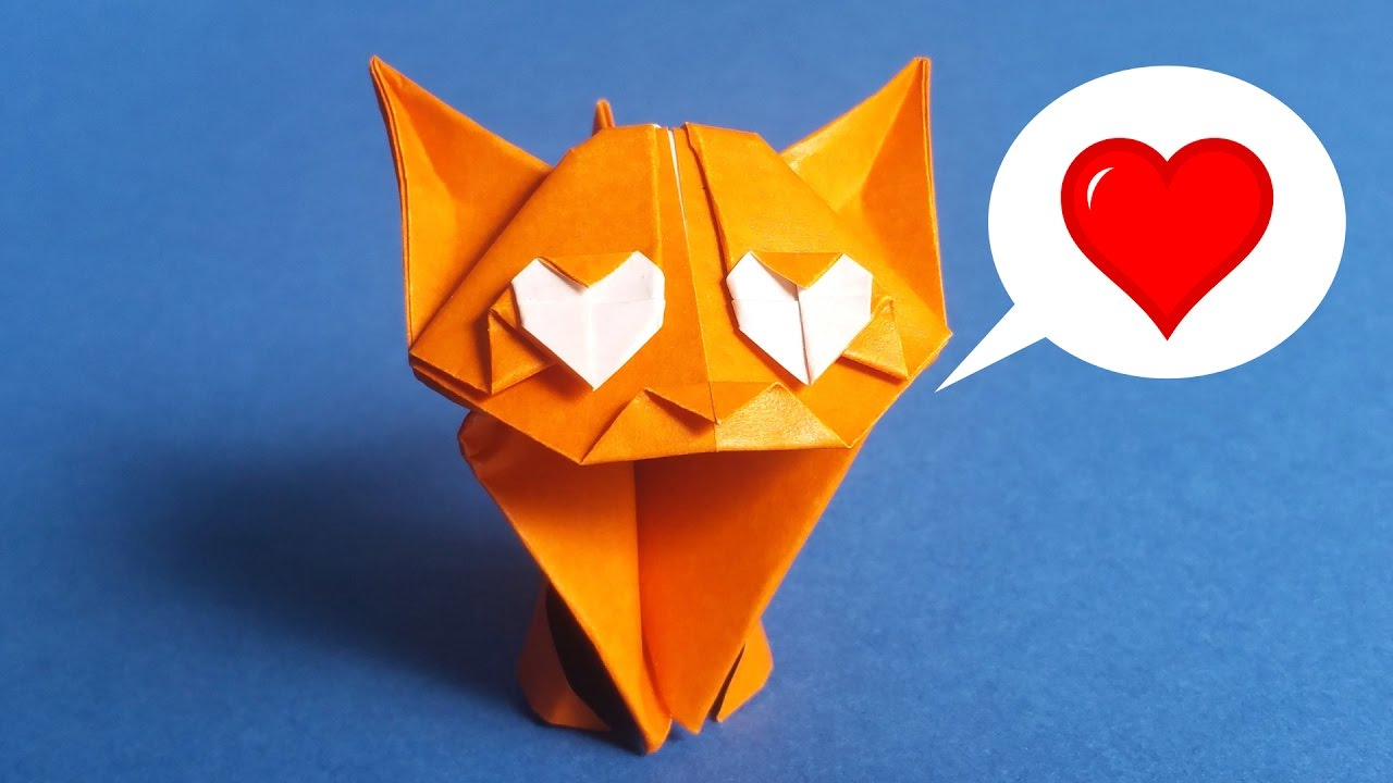 Origami Cat Tutorial Adorable Origami Cat Easy Tutorial
