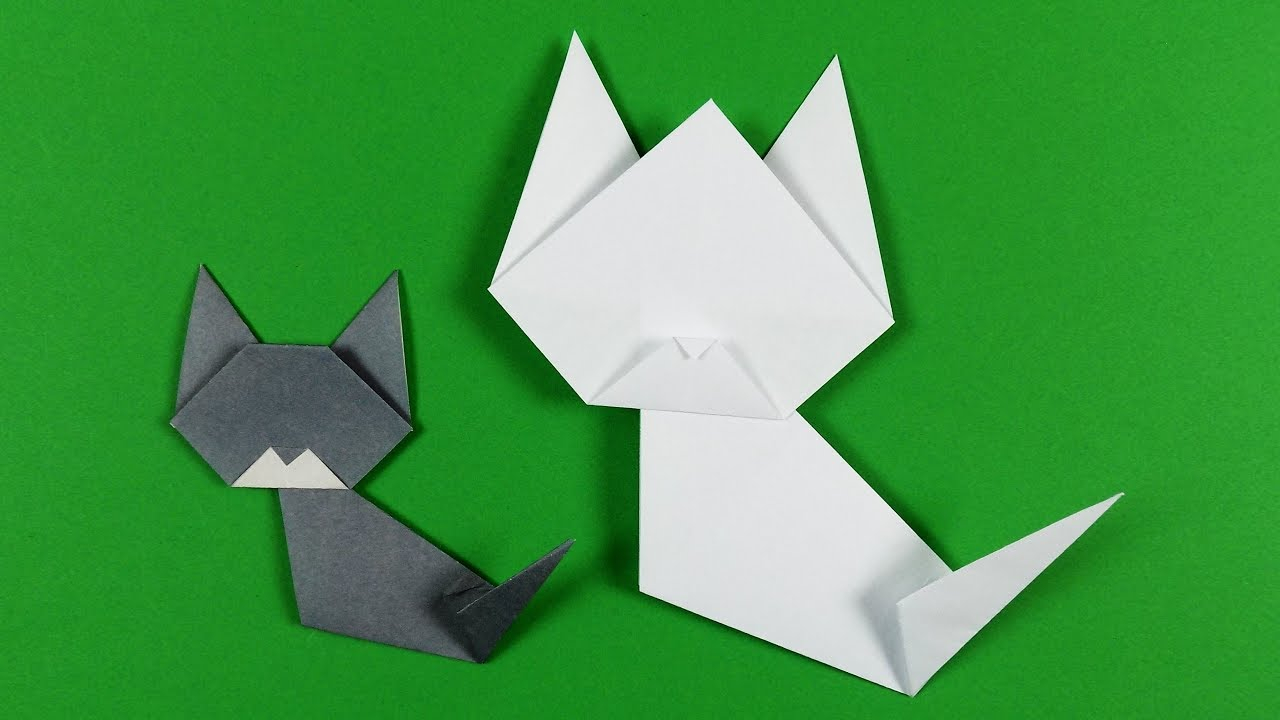 Origami Cat Tutorial Cute And Easy Origami Cat Tutorial For Beginners Origami Animal Diy Paper Cat