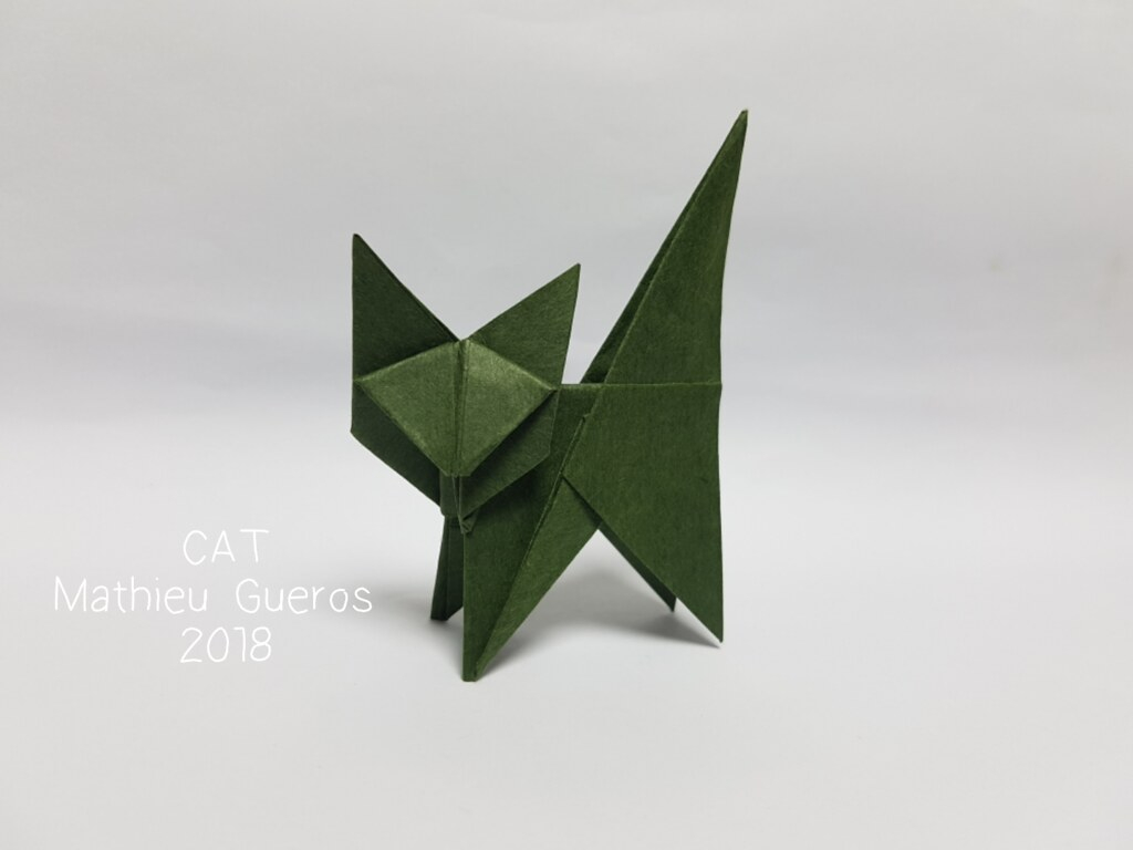 Origami Cat Tutorial Easy Origami Cat Designed And Folded Myself From One Un Flickr