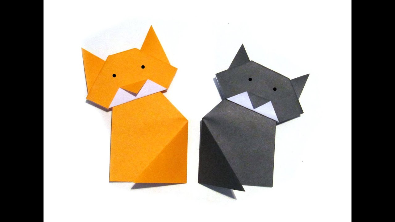 Origami Cat Tutorial Halloween Easy Origami Cat Easy Tutorial How To Make An Origami Cat