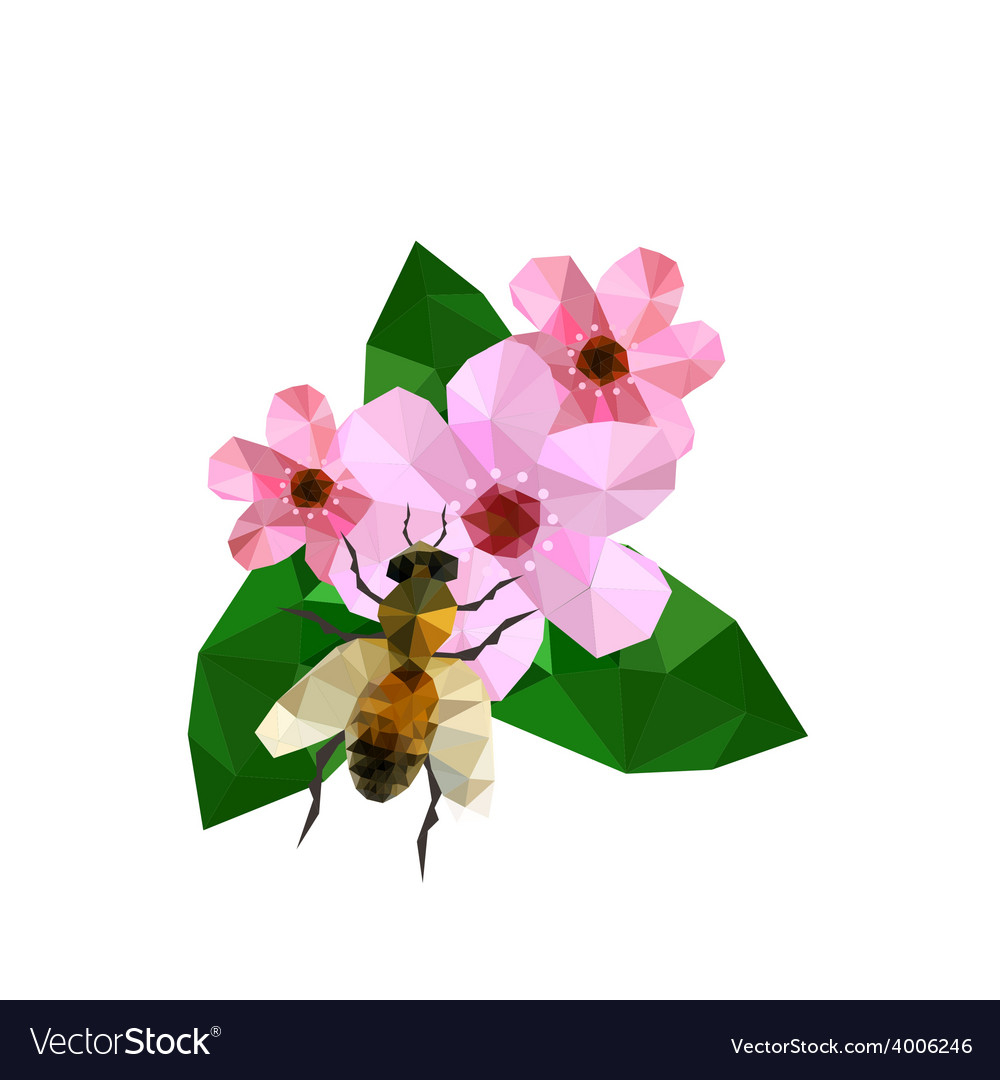 Origami Cherry Blossom Beautiful Origami Cherry Blossom With Bee