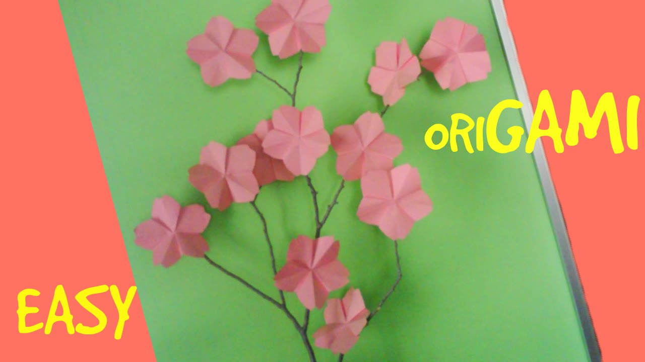 Origami Cherry Blossom Easy Origami Crafts How To Make An Easy Origami Cherry Blossom