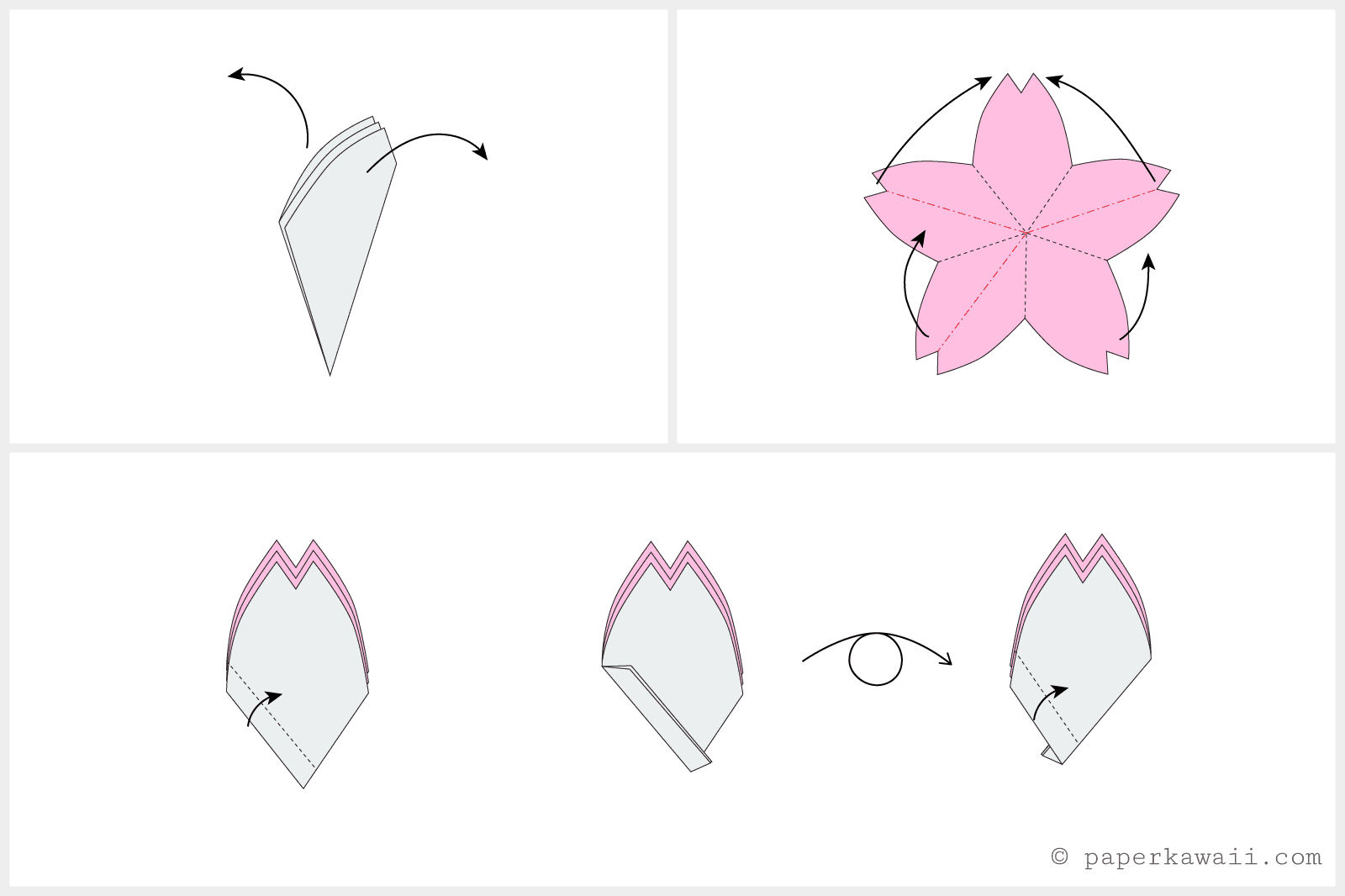 Origami Cherry Blossom How To Make A Origami Cherry Blossom