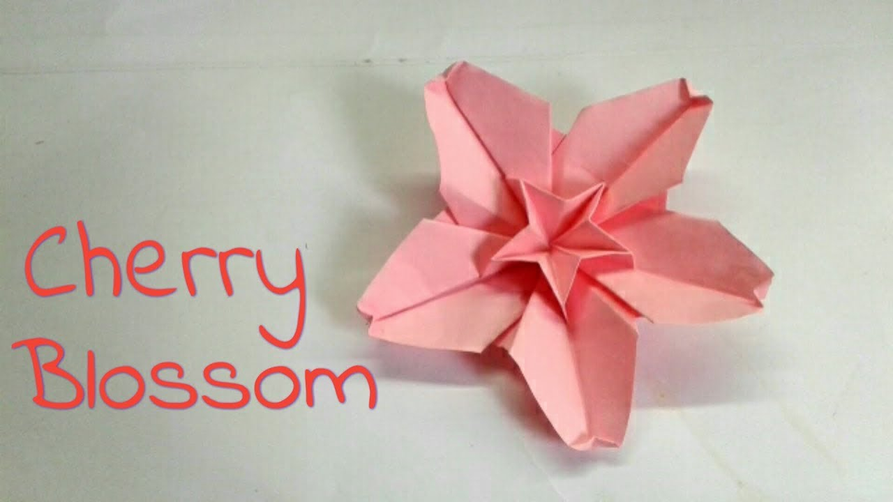 Origami Cherry Blossom How To Make Origami Cherry Blossom Paper Craft Origami Paper Flower Diy