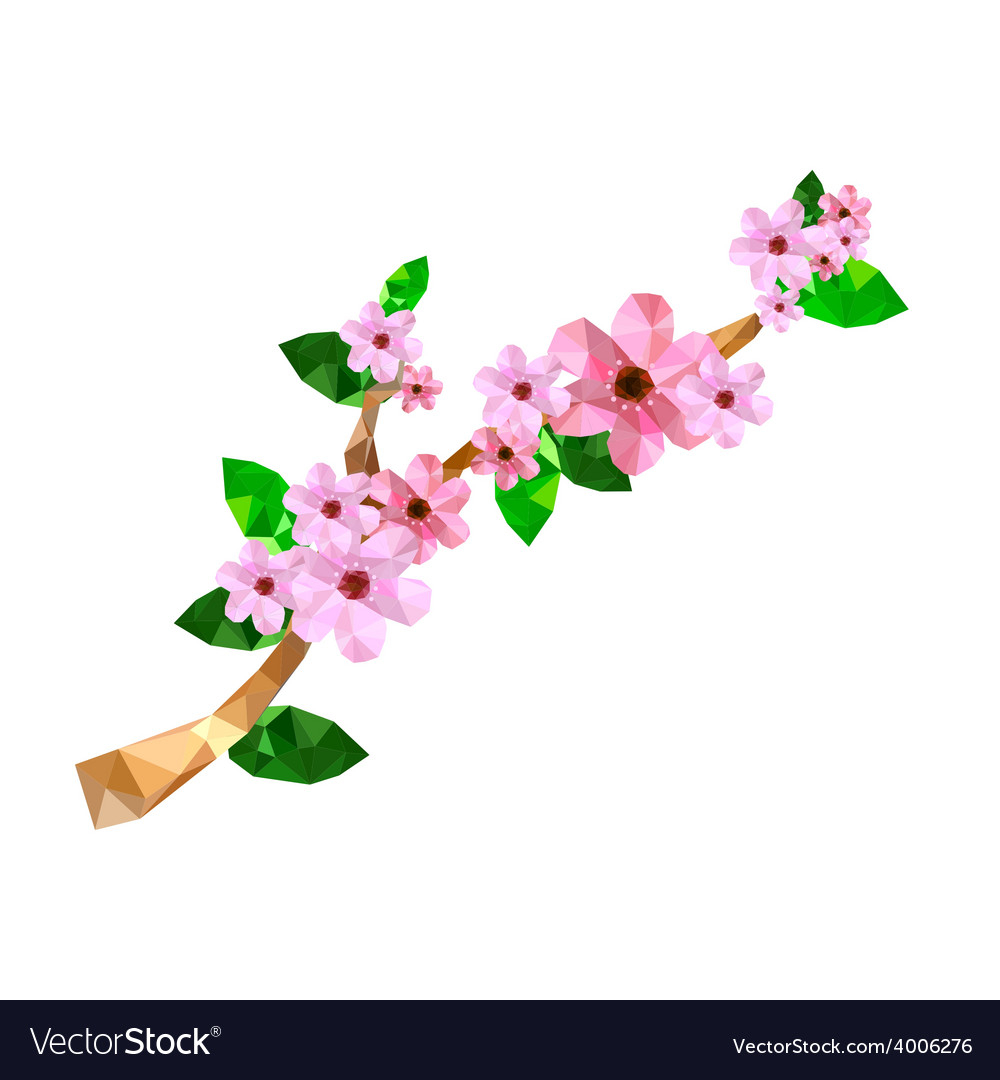 Origami Cherry Blossom Origami Branch With Pink Cherry Blossom