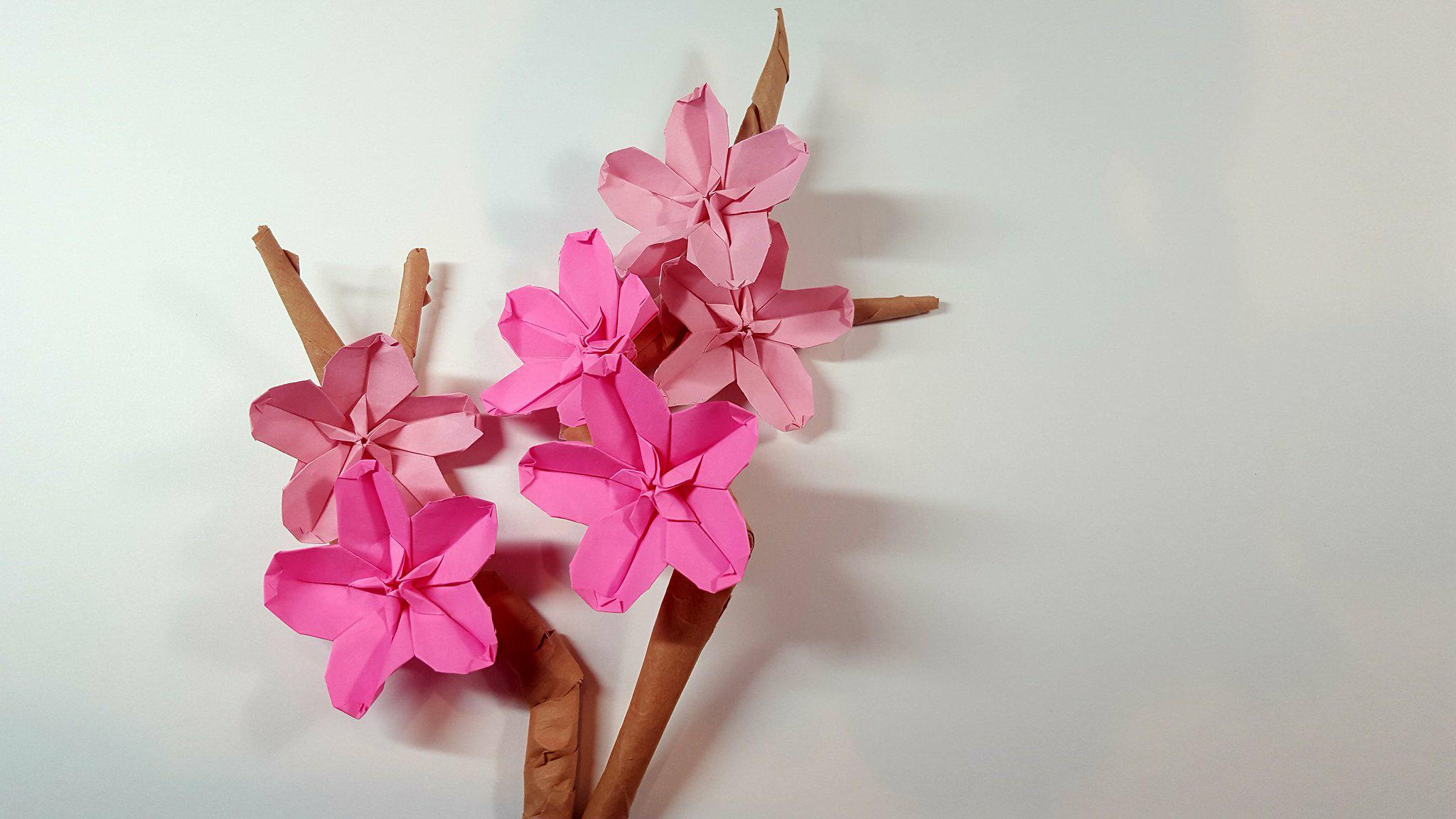 Origami Cherry Blossom Origami Cherry Blossom For New Year Decoration Origami
