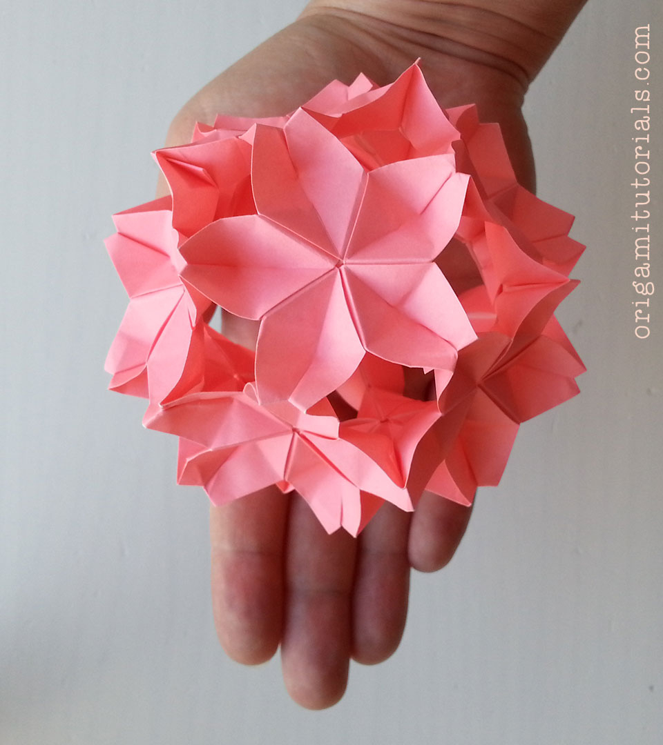 Origami Cherry Blossom Sakuradama Cherry Blossom Ball T Kawasaki Origami Tutorials