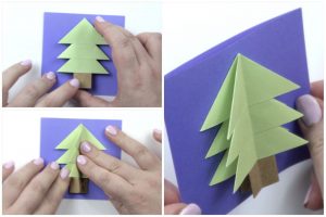 Origami Christmas Tree Easy Origami Christmas Tree Card Tutorial