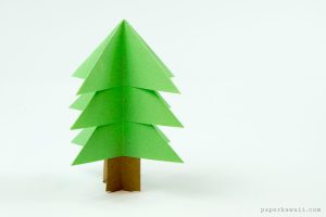 Origami Christmas Tree Easy Origami Christmas Tree Tutorial Paper Kawaii