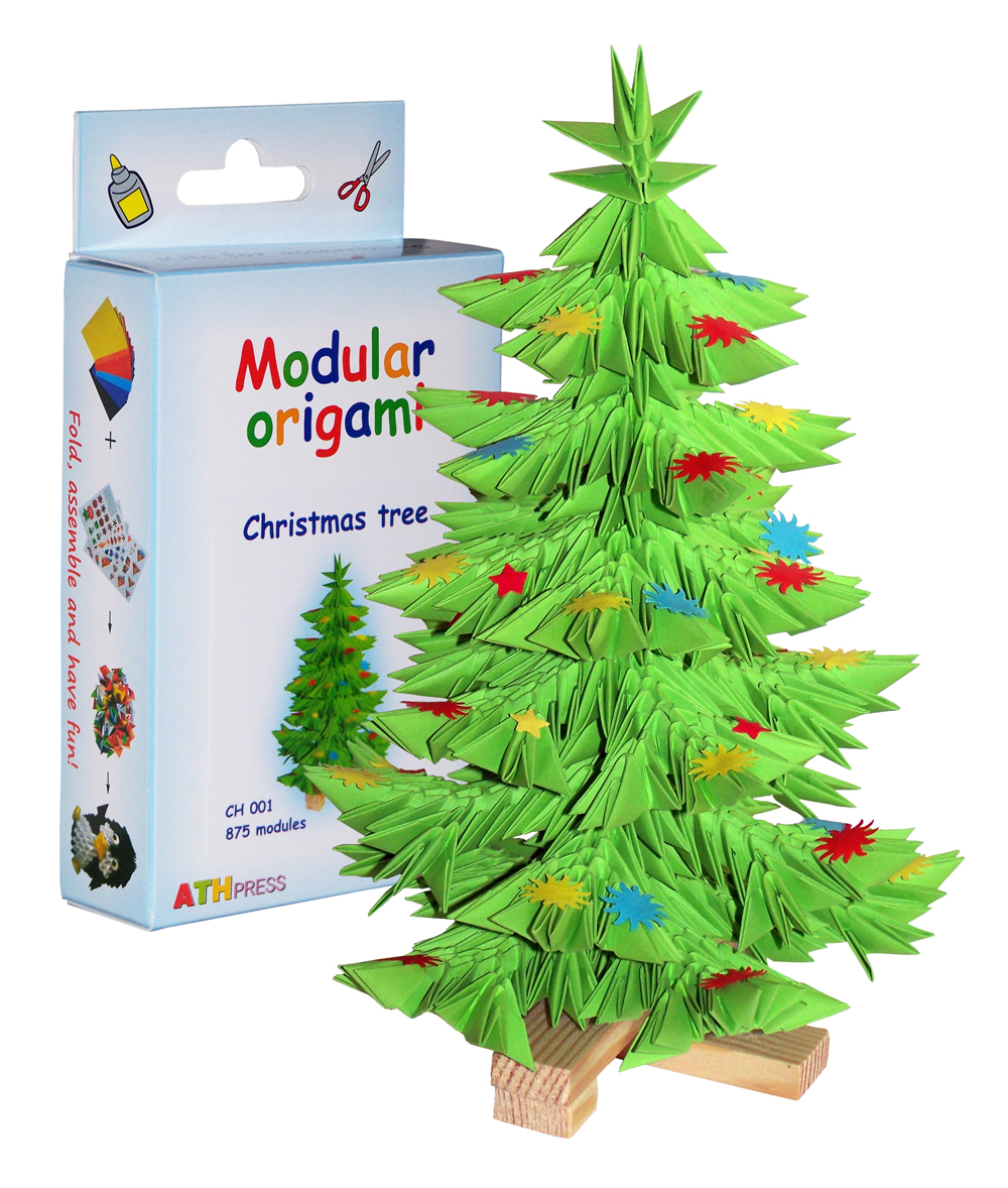 Origami Christmas Tree Home Paper Crafts Origami Kits Modular Origami Christmas Tree