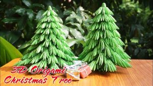 Origami Christmas Tree How To Make 3d Origami Christmas Tree V2 Diy Paper Christmas Tree Handmade Decoration