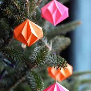 Origami Christmas Tree Ornaments Origami Christmas Ornaments Apartment Therapy